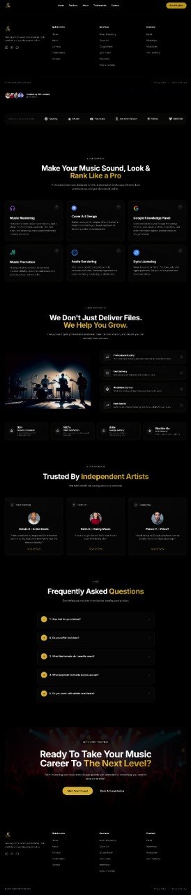 QUADVERTEX AGENCY music and artist portfolio sample 1